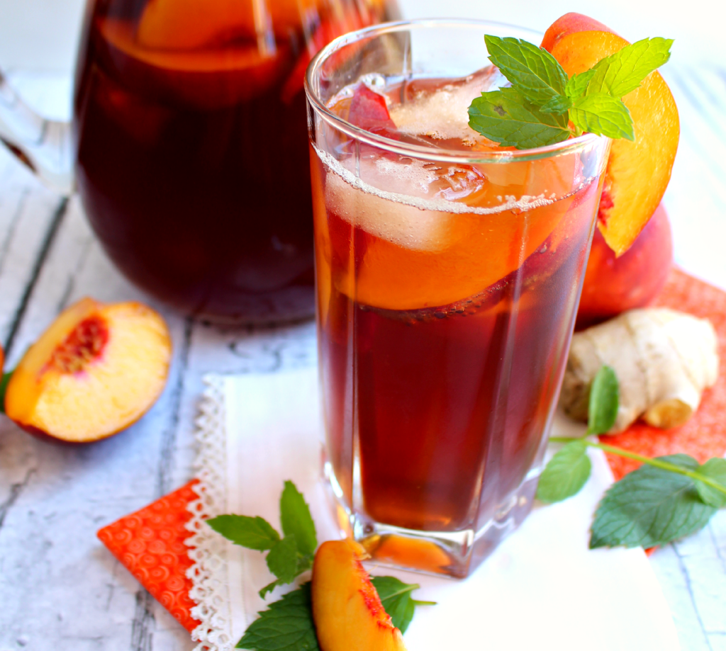 Ginger Peach Iced Tea